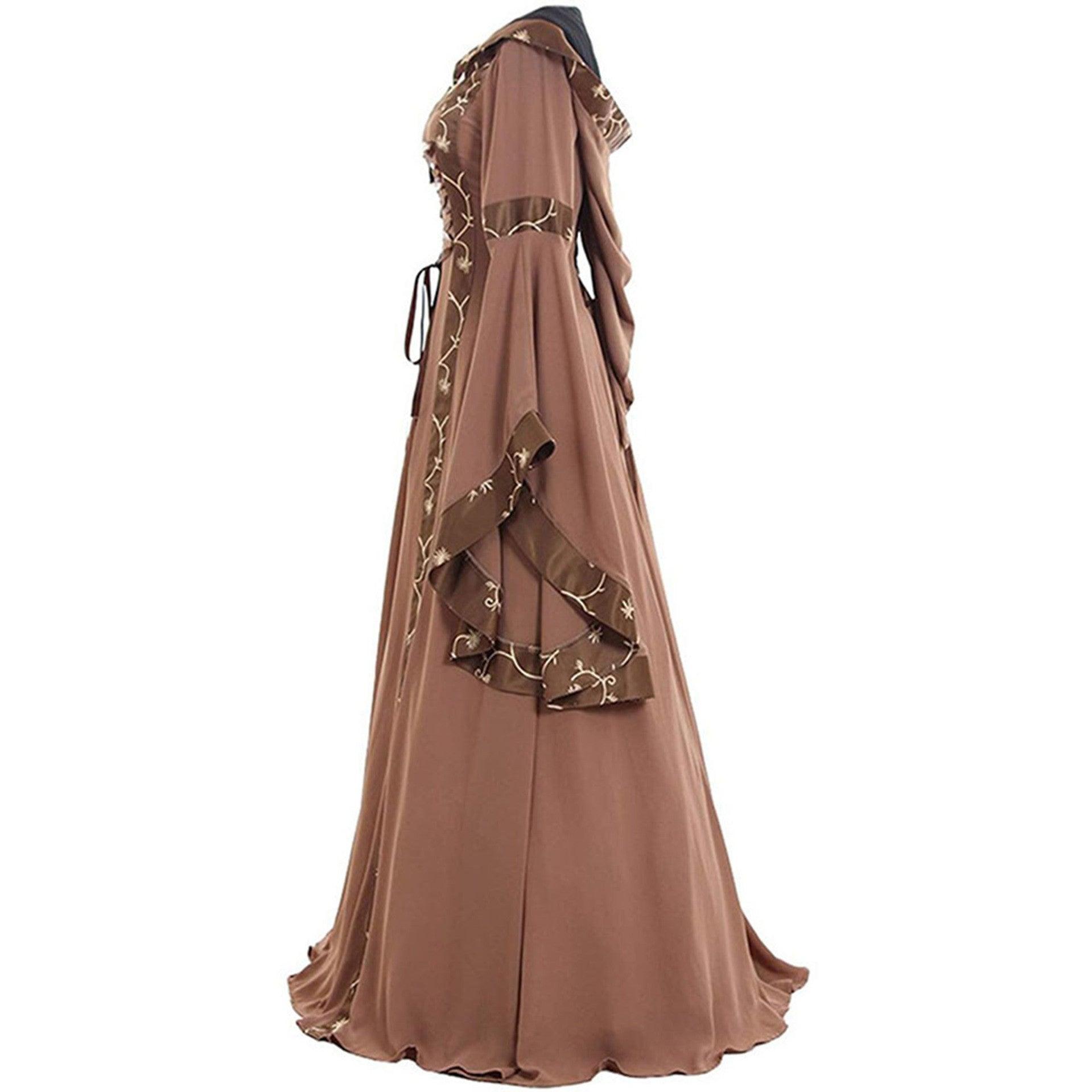 Hooded Medieval Retro Dress - Ganesha's Market