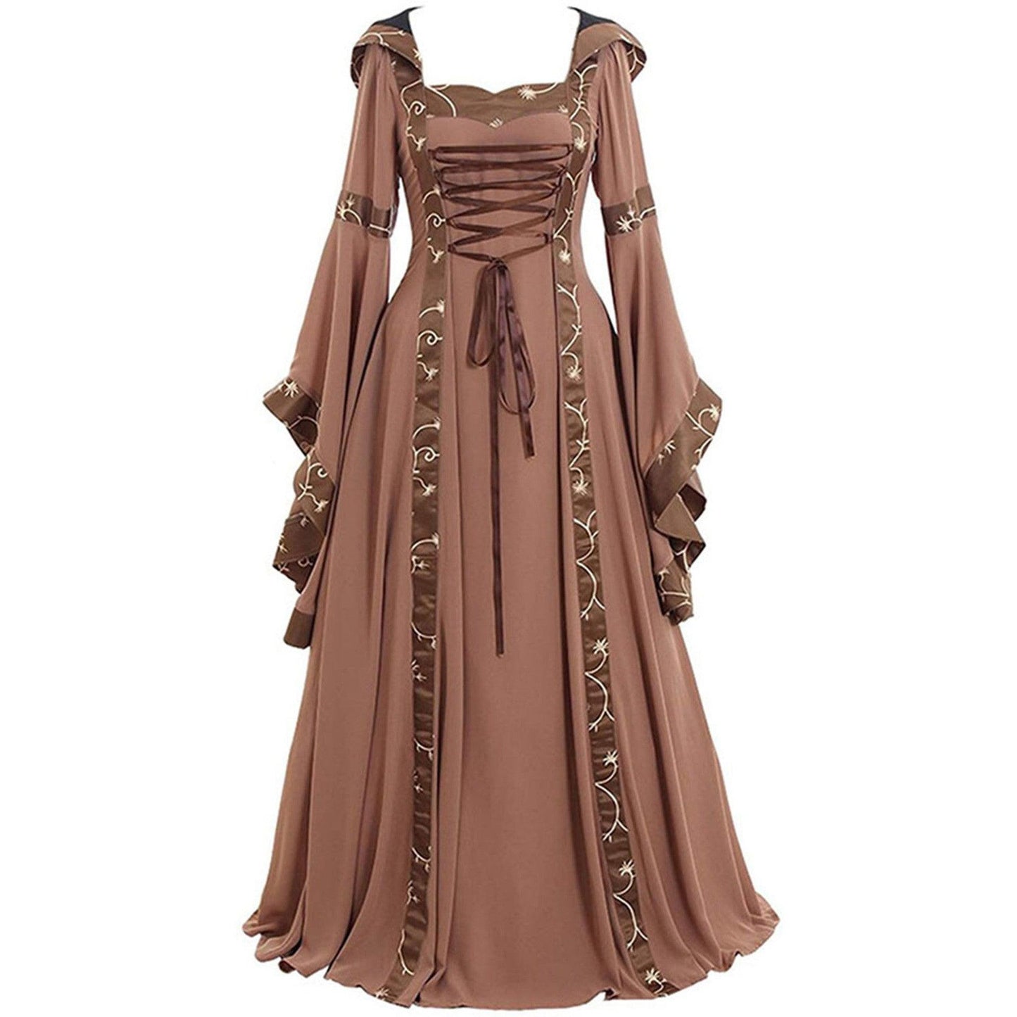 Hooded Medieval Retro Dress - Ganesha's Market