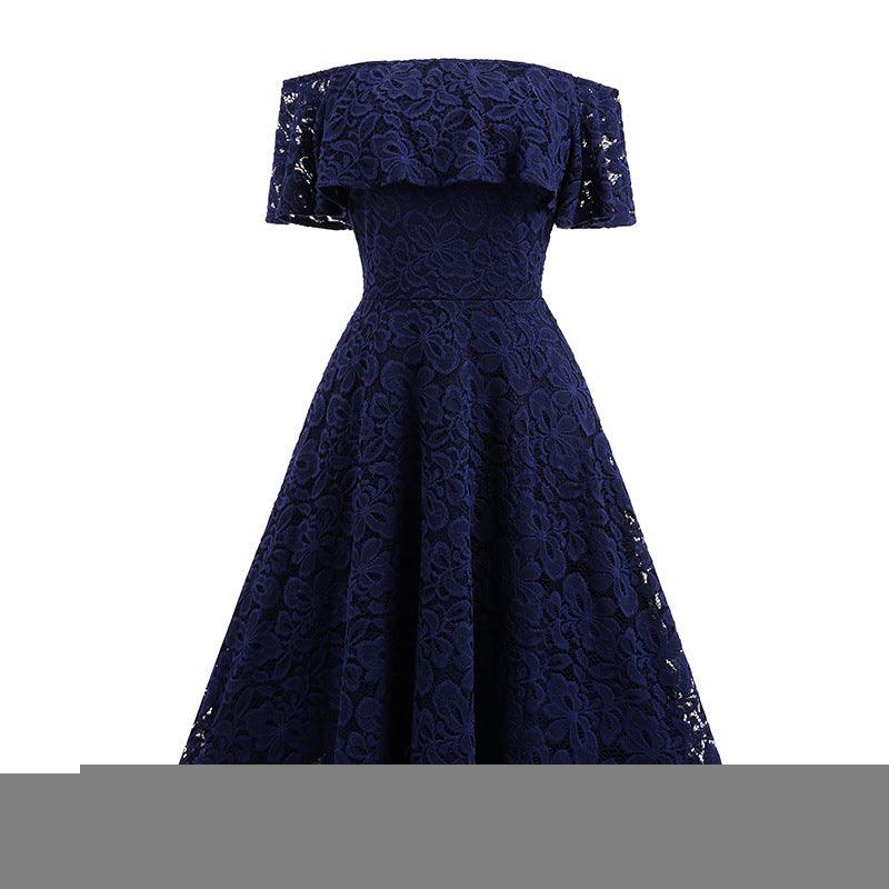 2021 summer new Amazon explosion word, shoulder lace big pendulum dress, Alibaba wholesale factory - Ganesha's Market