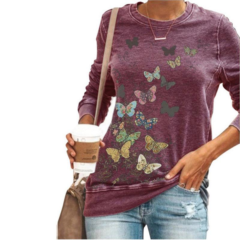 Butterfly Magic Women's Long Sleeve Shirt (Choose Color) - Ganesha's Market