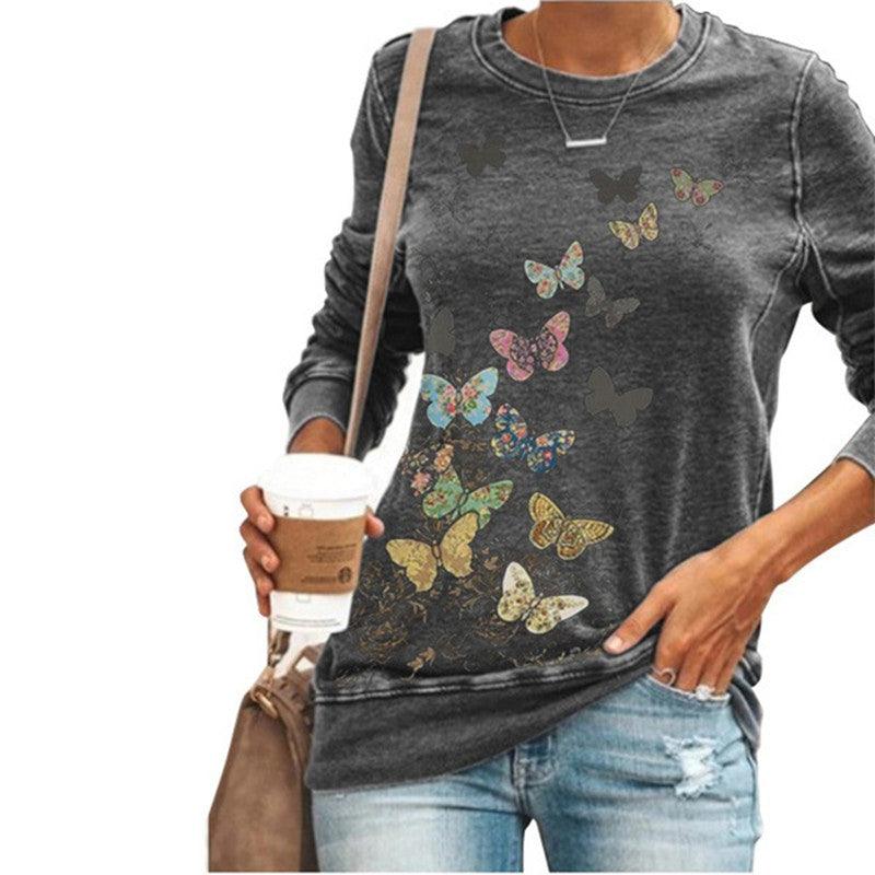 Butterfly Magic Women's Long Sleeve Shirt (Choose Color) - Ganesha's Market