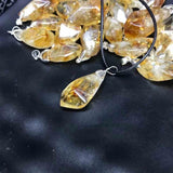Citrine Crystal Teardrop Necklace - Ganesha's Market