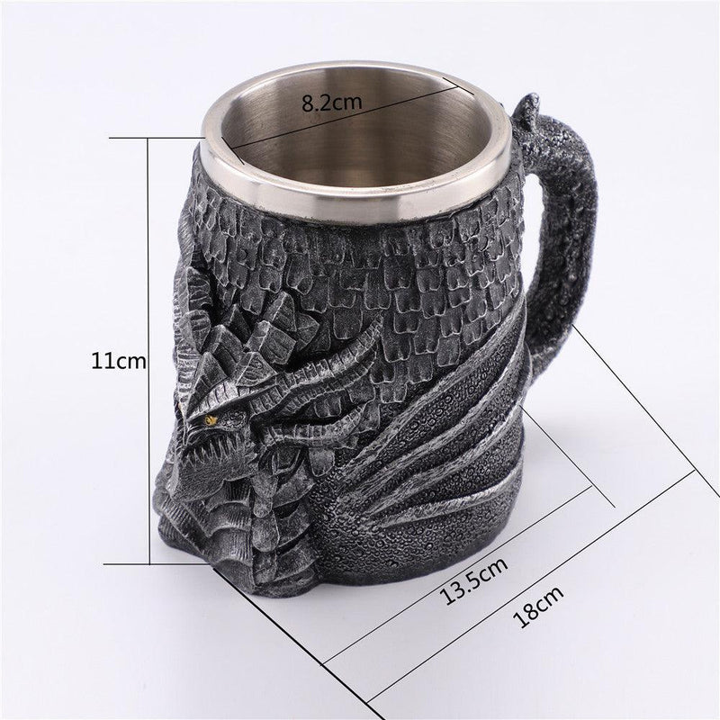 Dark Dragon Stainless Steel Mug - Ganesha's Market