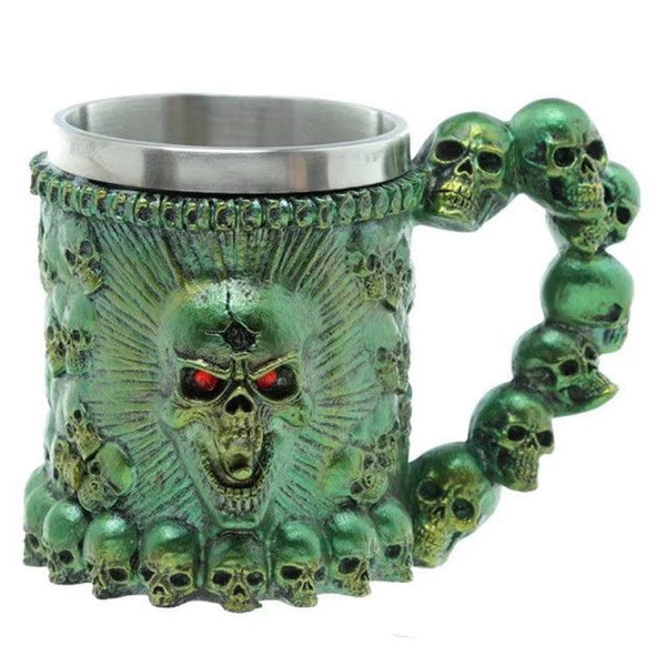 Eerie Skull Stainless Steel Mug (Choose Color) - Ganesha's Market