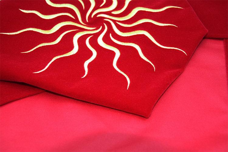 Embroidered Velvet Sun Tablecloth - Round Tablecloth - Sun Tapestry - Ganesha's Market