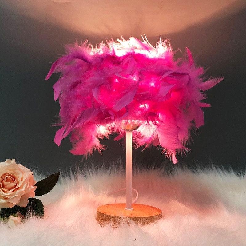Feather Lamp (Choose Color) / Bedside Lamp / Desk Lamp - Ganesha's Market
