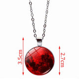 New Products Accessories Blood Moon Gothic Time Gem Necklace European and American Metal Sweater Chain Pendant - Ganesha's Market