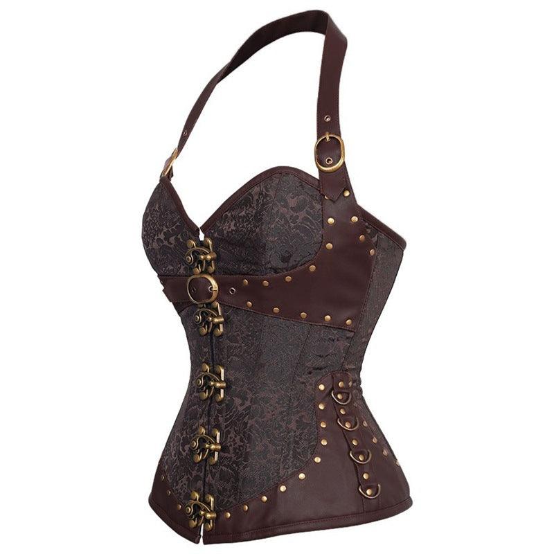 Gothic Halter Top Corset - Ganesha's Market