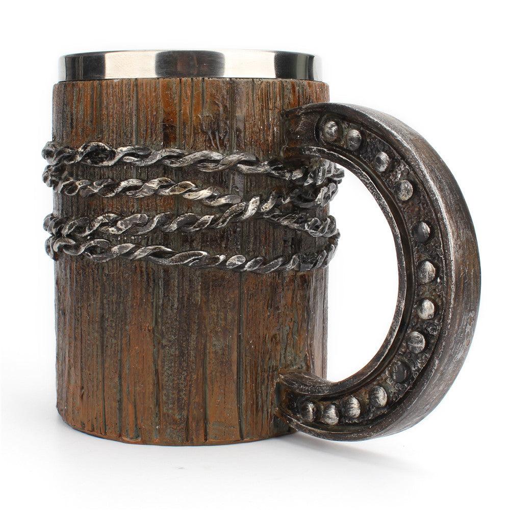 Horseshoe Handle Tavern Stainless Steel Mug - Ganesha's Market