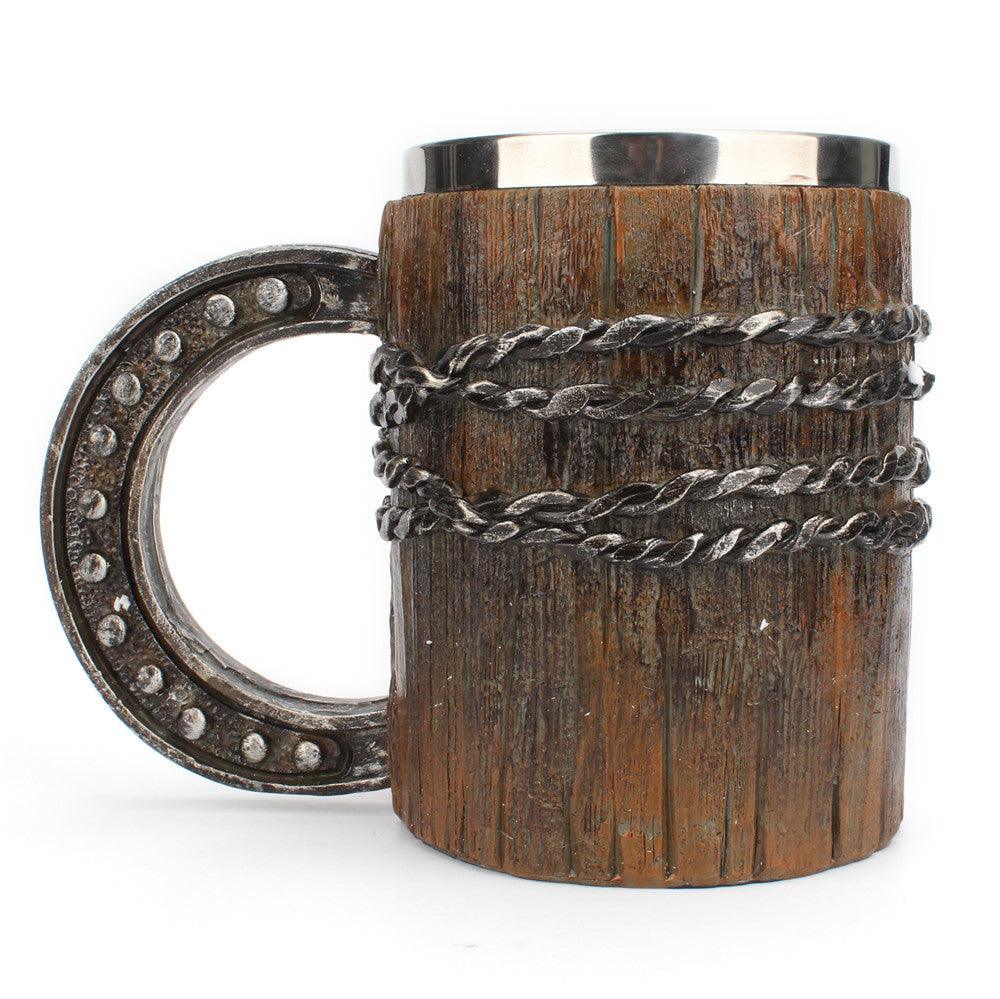Horseshoe Handle Tavern Stainless Steel Mug - Ganesha's Market