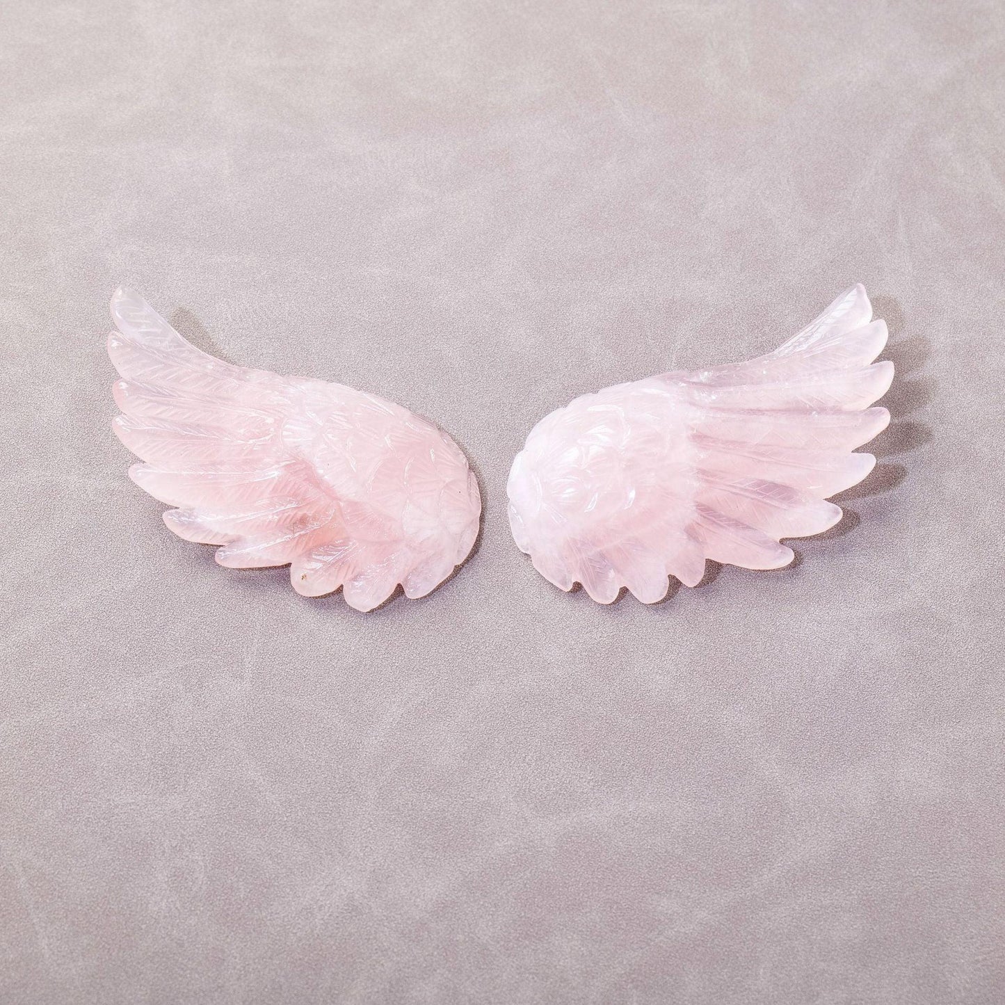 Large Rose Quartz Crystal Angel Wing - Ganesha's Market
