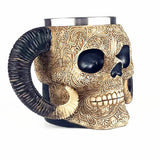 Large Skull Stainless Steel Mug - Ganesha's Market