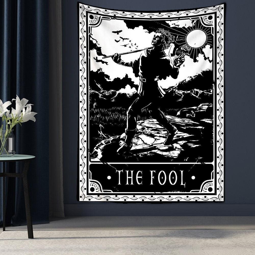 Large Tarot Card Wall Tapestry - "The Fool" // Tarot Card Wall Hanging (Choose Size) - Ganesha's Market
