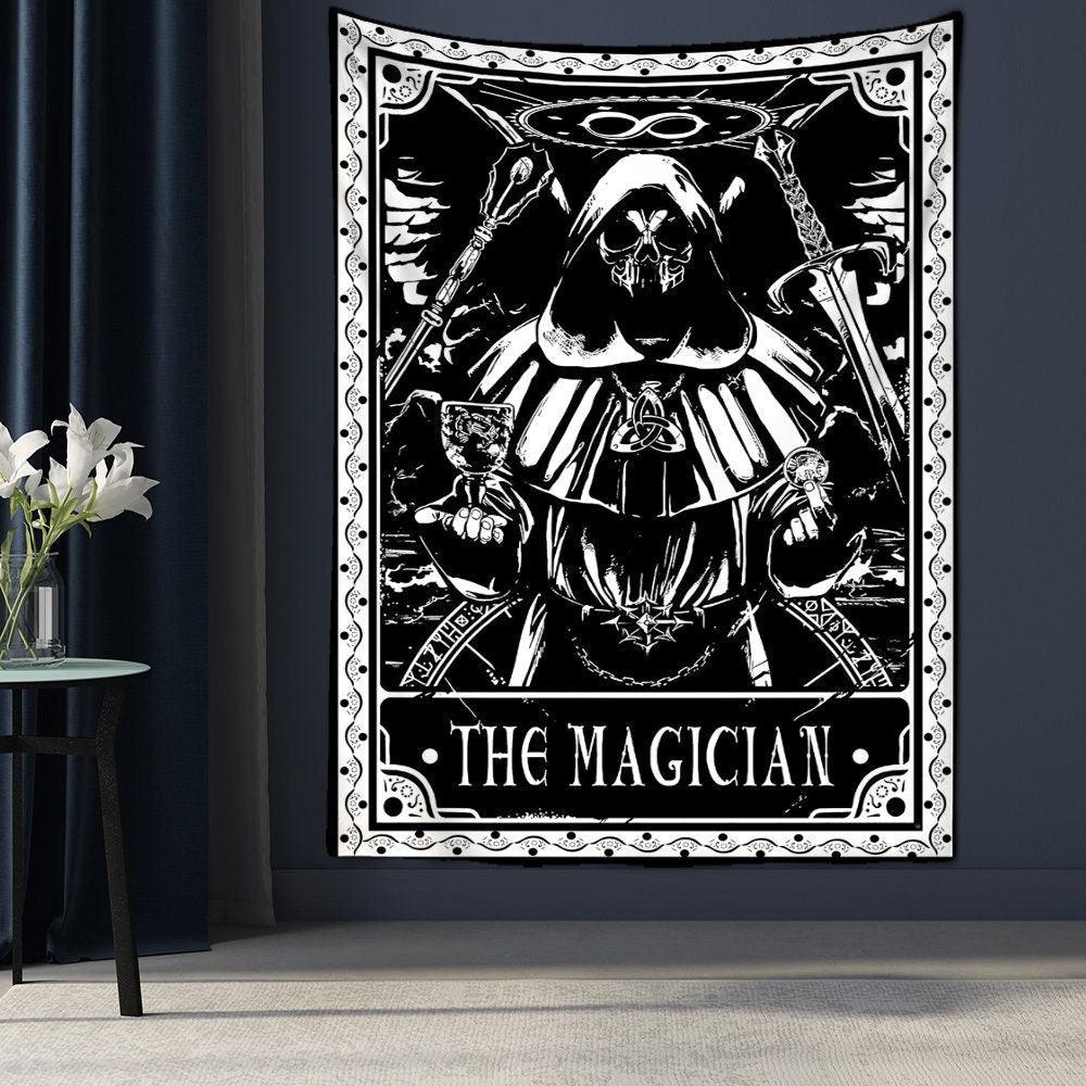 Large Tarot Card Wall Tapestry - "The Magician" // Tarot Card Wall Hanging (Choose Size) - Ganesha's Market