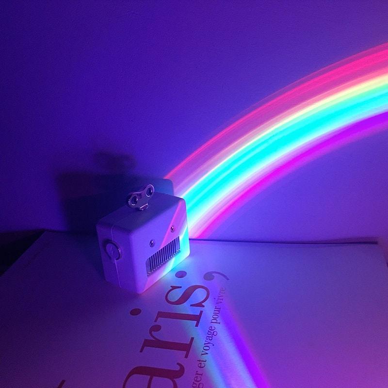 LED Colorful Rainbow Night Light Projector - Bedside Light - Party Lights - Ganesha's Market