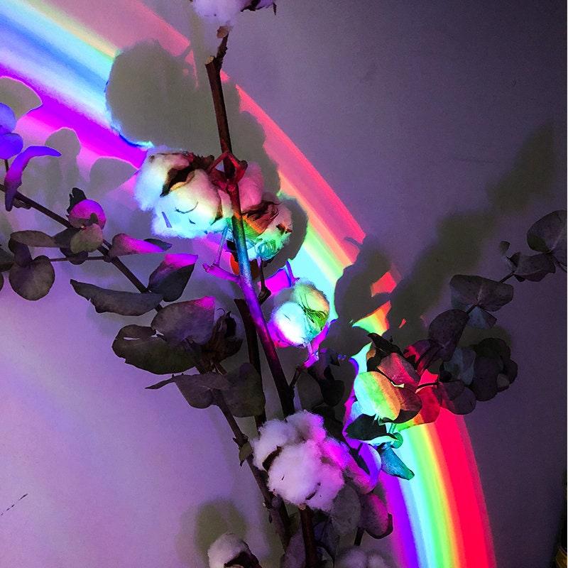 LED Colorful Rainbow Night Light Projector - Bedside Light - Party Lights - Ganesha's Market