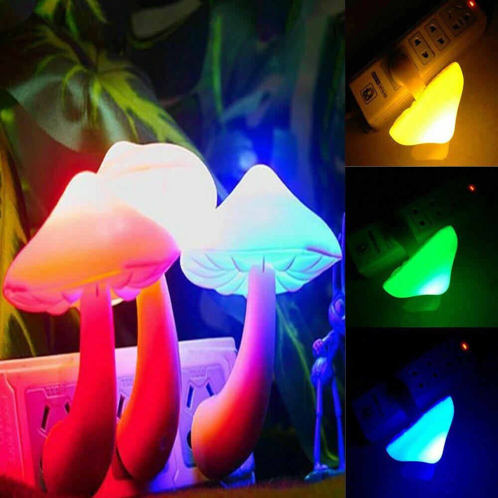 Mushroom Night Light LED With Automatic Sensor (Choose Color) - Ganesha's Market