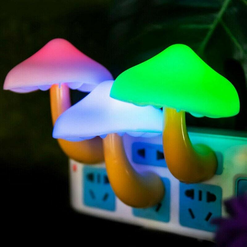 Mushroom Night Light LED With Automatic Sensor (Choose Color) - Ganesha's Market