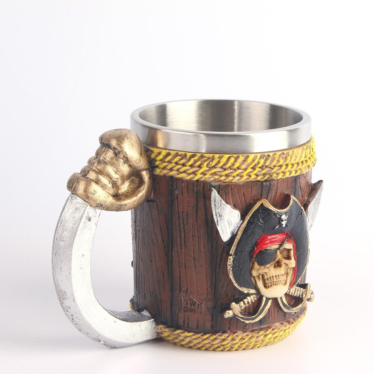 Pirate Skull Stainless Steel Mug - Ganesha's Market