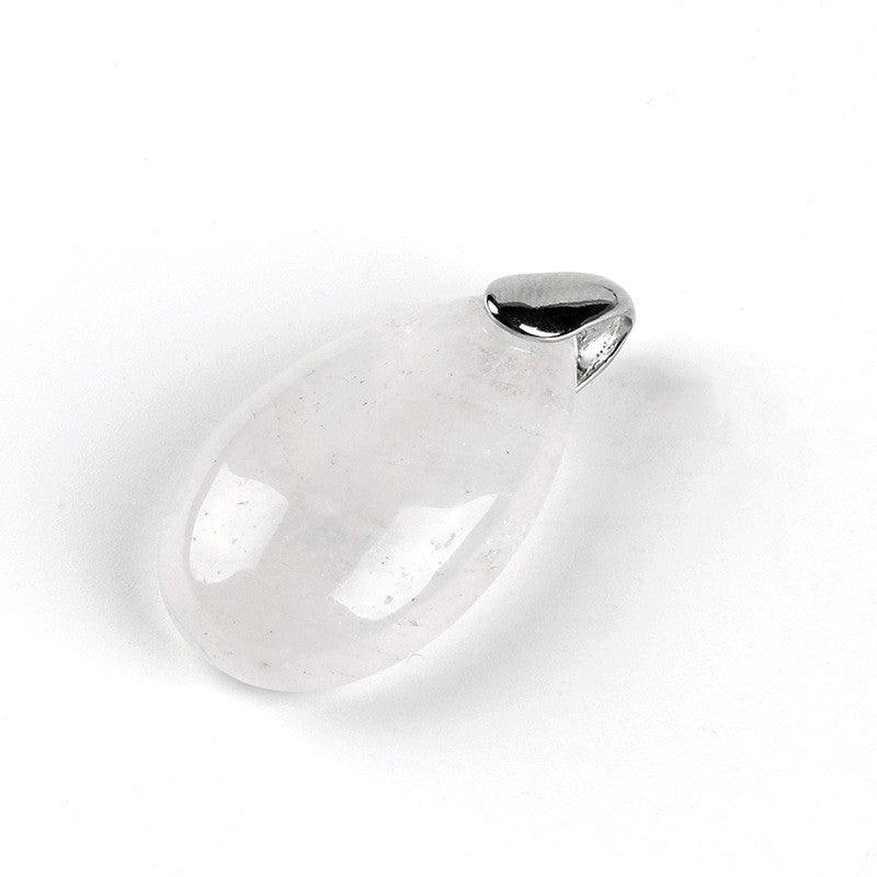 Polished Crystal Teardrop Necklace (Choose Stone) - Ganesha's Market