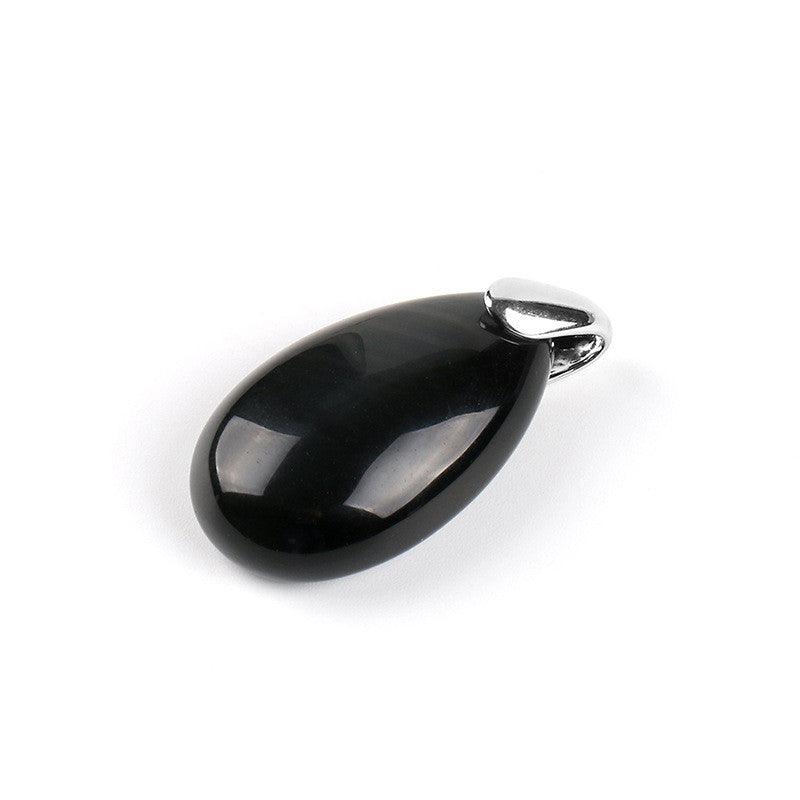 Polished Crystal Teardrop Necklace (Choose Stone) - Ganesha's Market