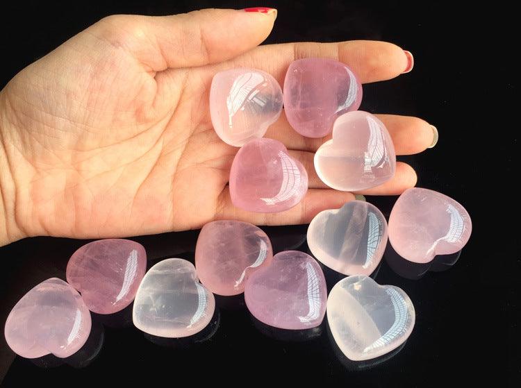 Rose Quartz Crystal Heart - Ganesha's Market