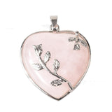 Rose-Wrapped Crystal Heart Necklace - Ganesha's Market