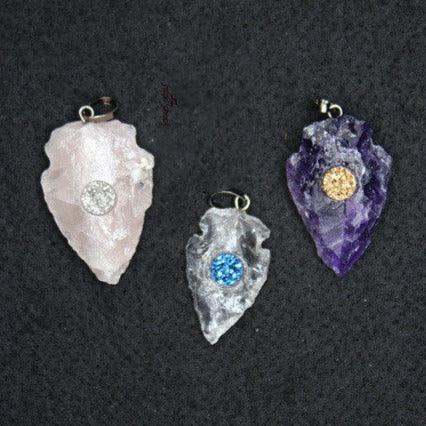 Rough Crystal Arrowhead Necklace - Ganesha's Market