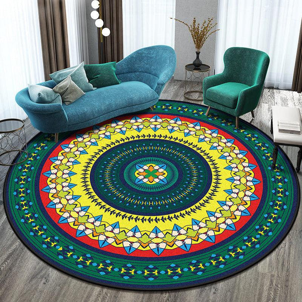Round Mandala Rug (Choose Design) - Ganesha's Market