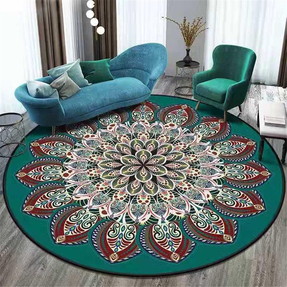 Round Mandala Rug (Choose Design) - Ganesha's Market