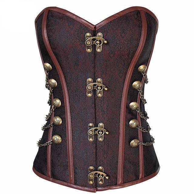 Steampunk Corset (Choose Color) - Ganesha's Market