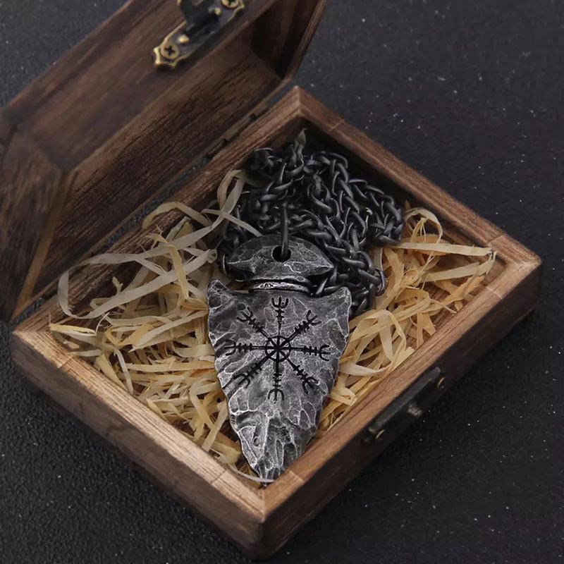 Alloy Triangle Rune Compass Compass Necklace - Ganesha's Market