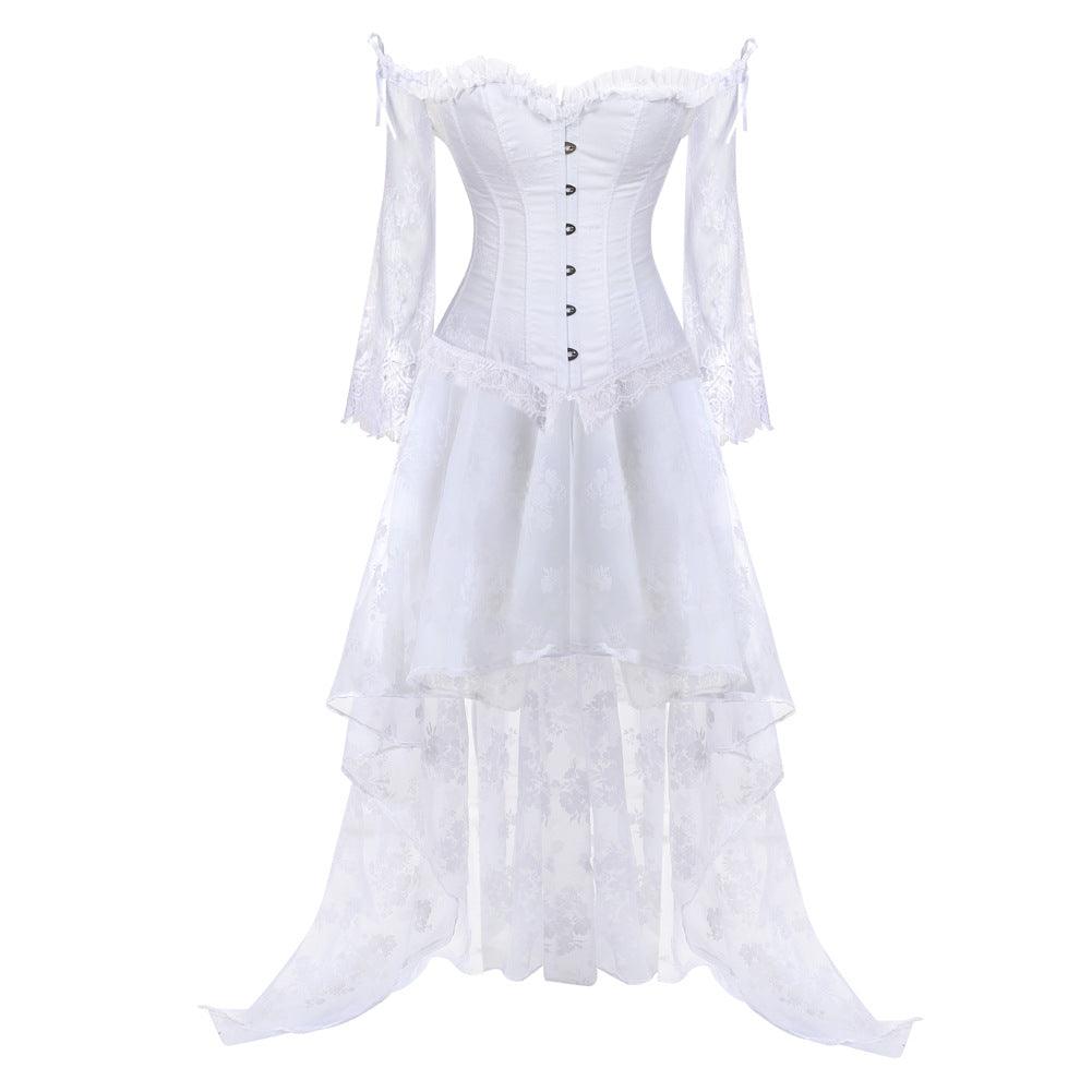 Victorian Gothic Corset Dress (Choose Color)(Plus Size Corsets Available) - Ganesha's Market
