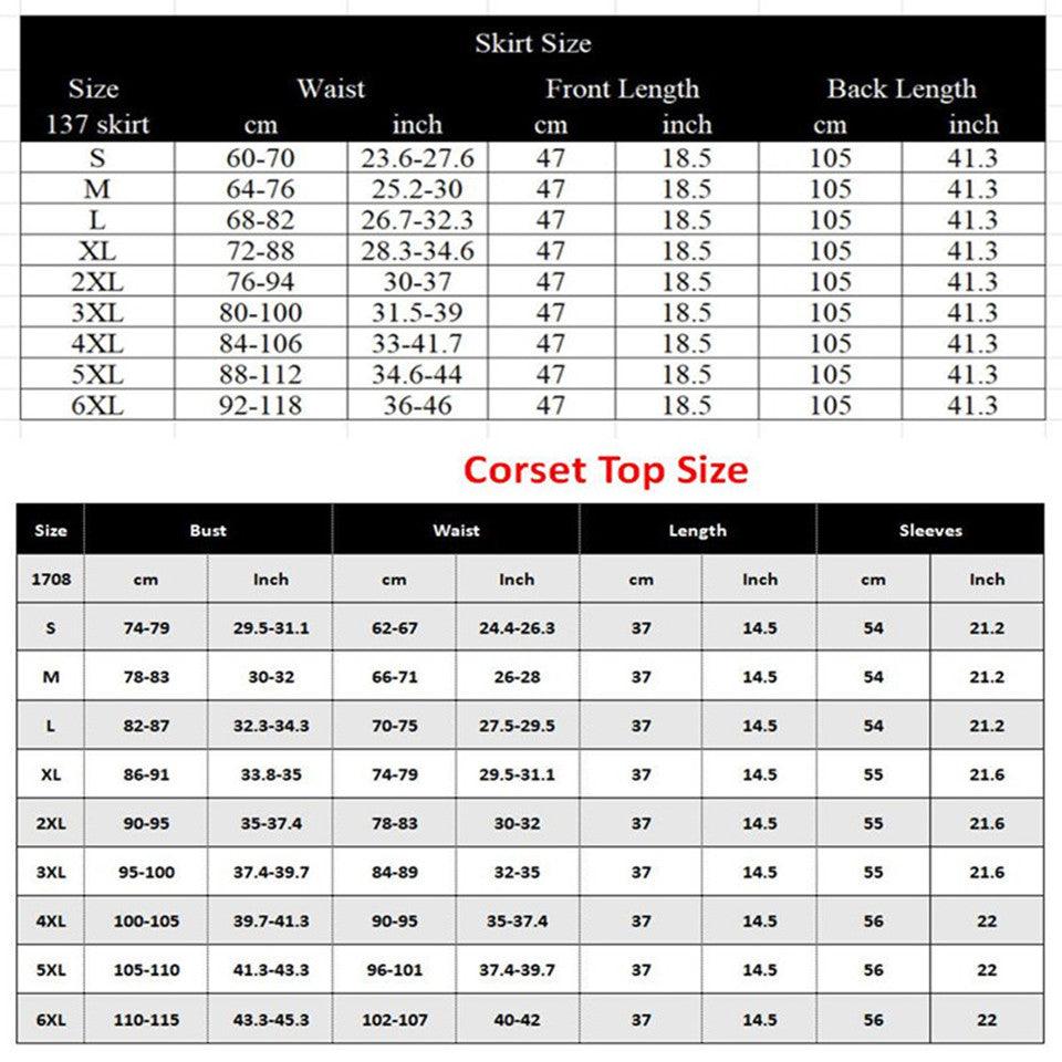 Victorian Gothic Corset Dress (Choose Color)(Plus Size Corsets Available) - Ganesha's Market
