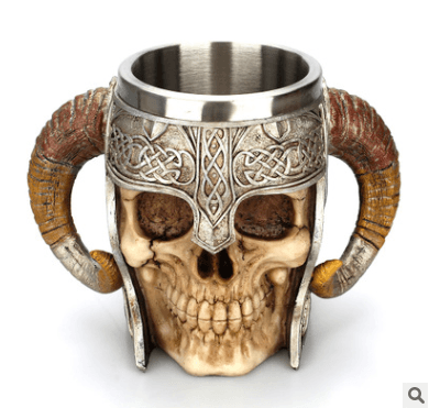 Viking Skull Stainless Steel Mug - Ganesha's Market