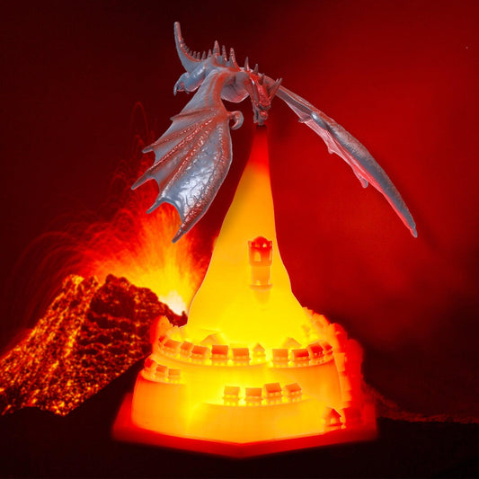 Fire Breathing Dragon Castle Lamp - Ganesha's Market