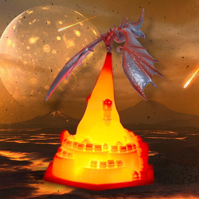 Fire Breathing Dragon Castle Lamp - Ganesha's Market