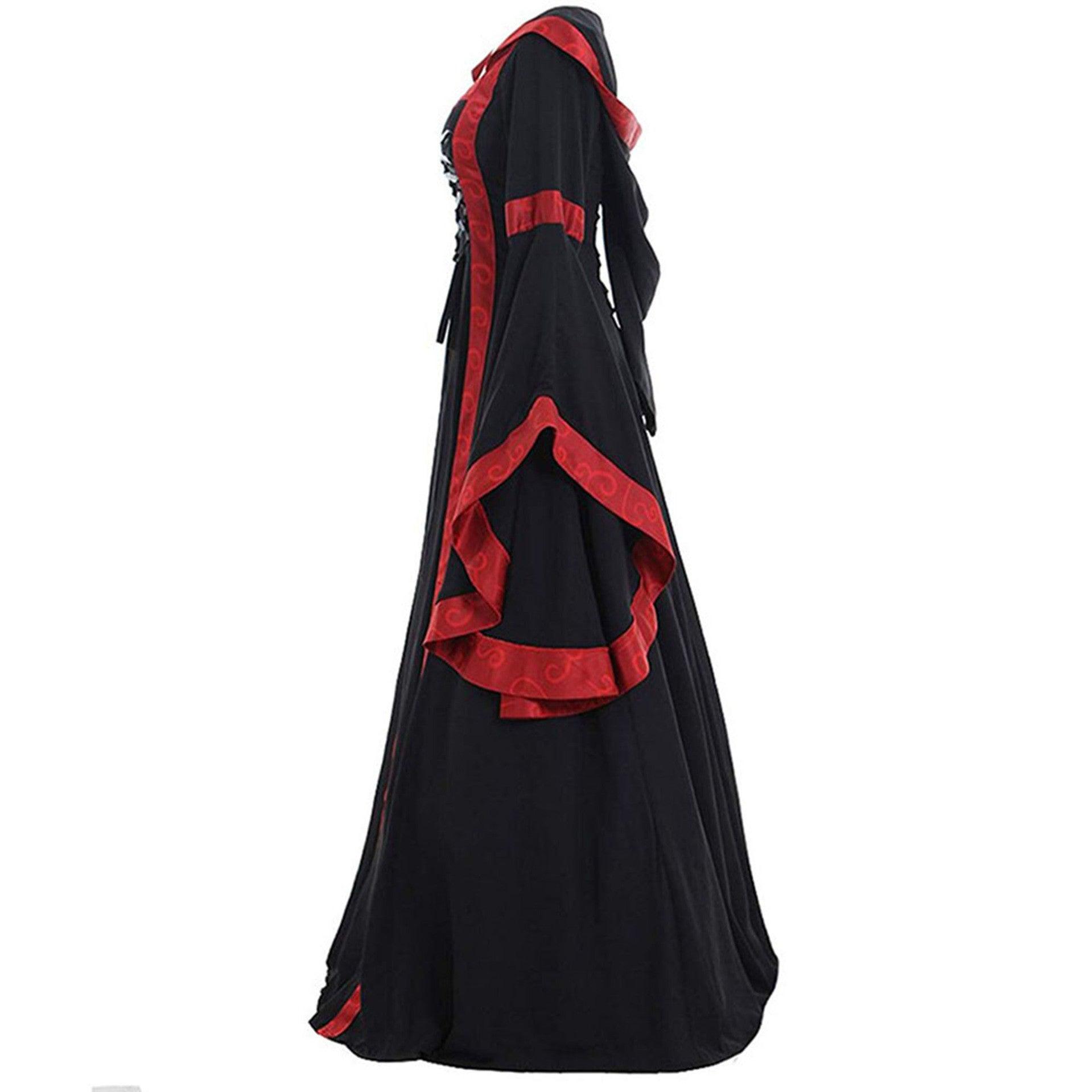 Hooded Medieval Retro Dress - Ganesha's Market