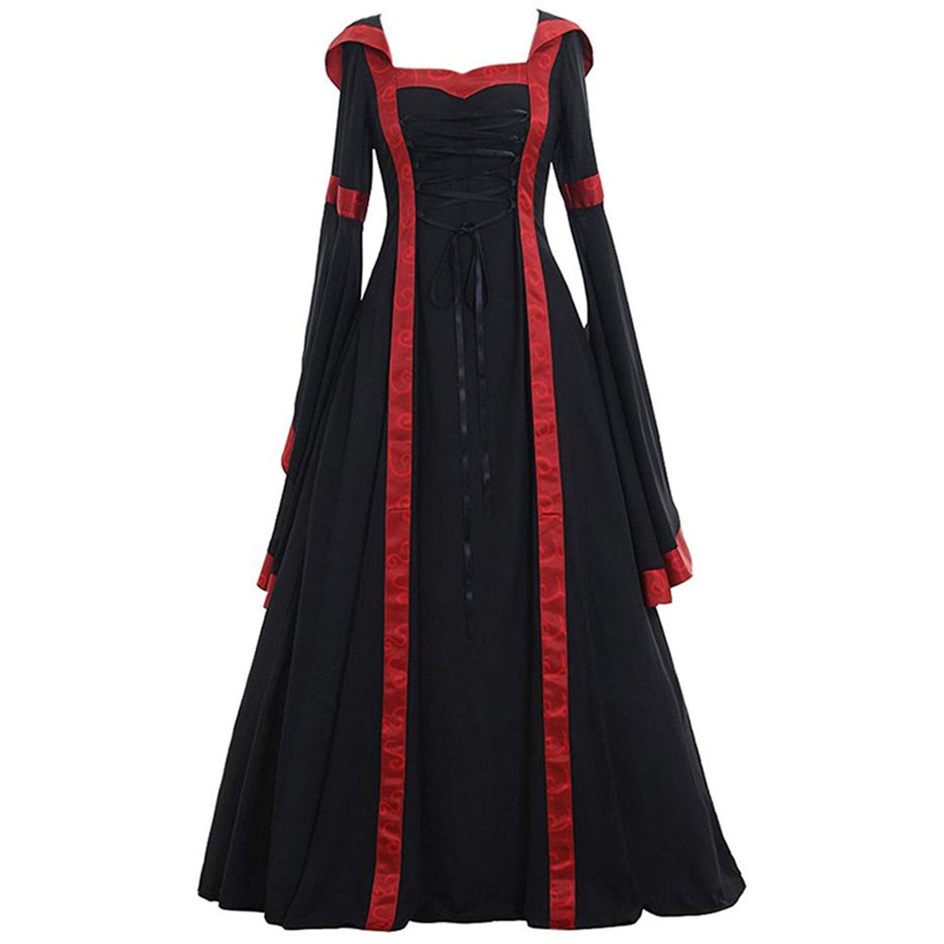 Hooded Medieval Retro Dress - Ganesha's Market