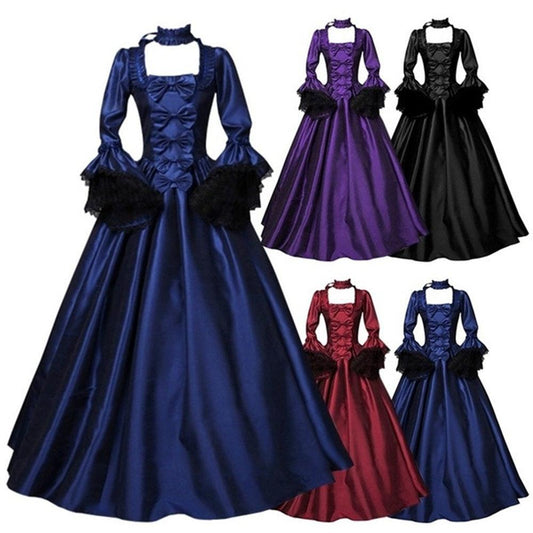Victorian Renaissance Retro Dress (Choose Color) - Ganesha's Market