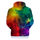 Rainbow Galaxy 3D Printed Hoodie