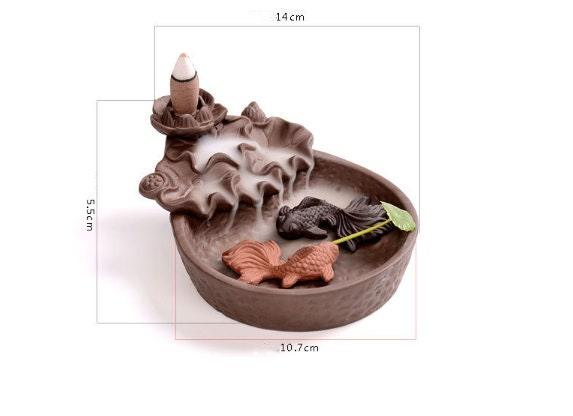 Buddhist Koi Fish Backflow Incense Burner - Ganesha's Market