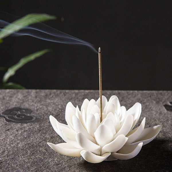 Ceramic Lotus Incense Burner - Ganesha's Market