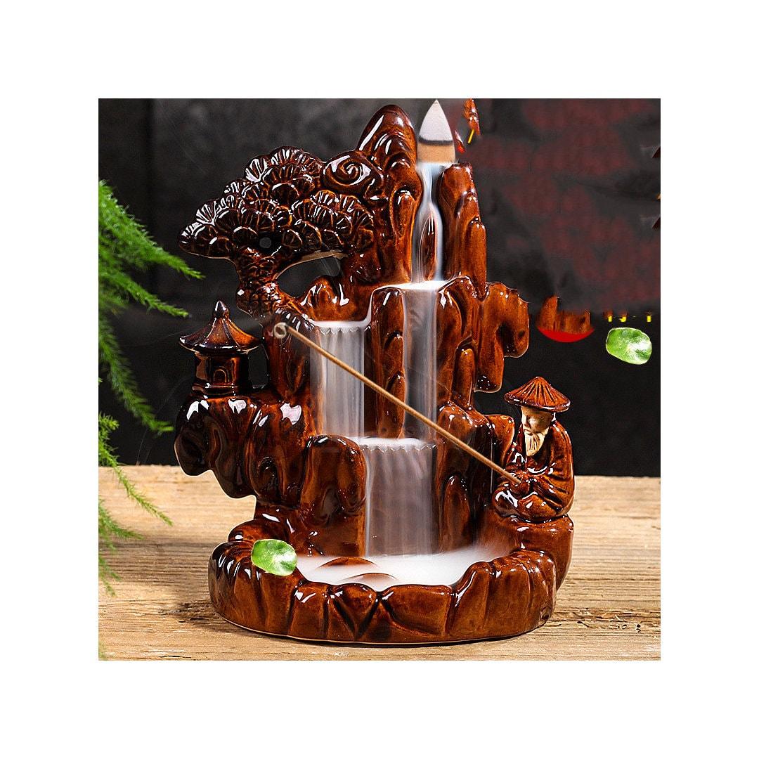 Ceramic Waterfall Backflow Incense Burner - Ganesha's Market