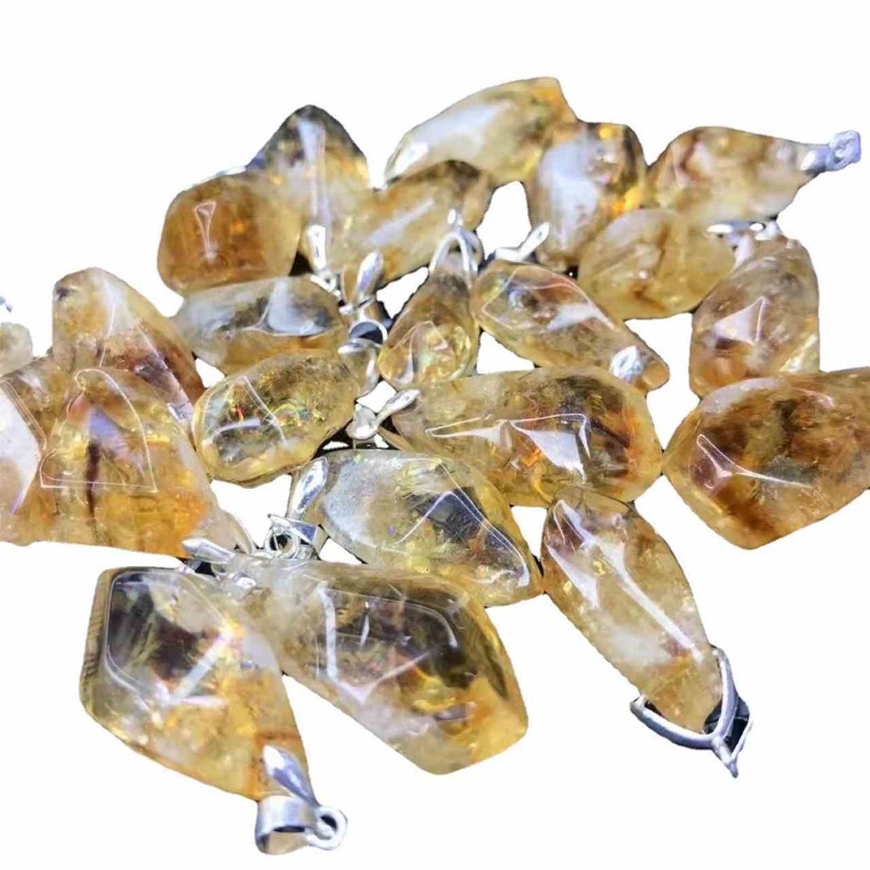 Citrine Crystal Teardrop Necklace - Ganesha's Market