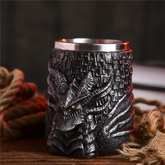 Dark Dragon Stainless Steel Mug - Ganesha's Market