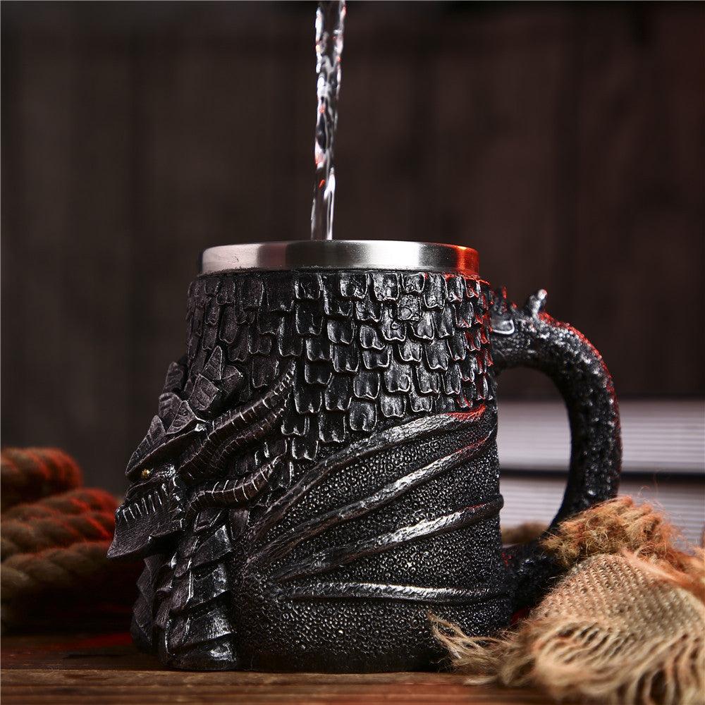 Dark Dragon Stainless Steel Mug - Ganesha's Market