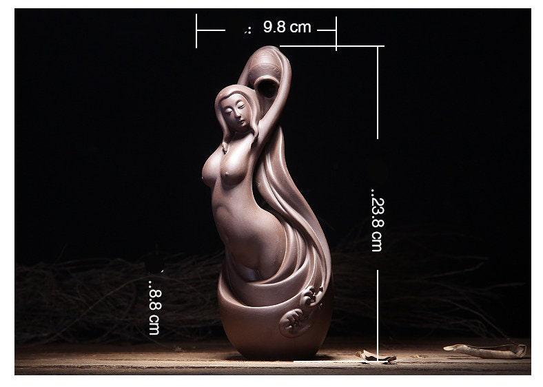 Elegant Bathing Woman Backflow Incense Burner - Ganesha's Market