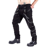 Foreign Trade Personality Casual Pants Men's Gothic Pants Punk Rock Eyelet Cargo Bondage Pants - Ganesha's Market
