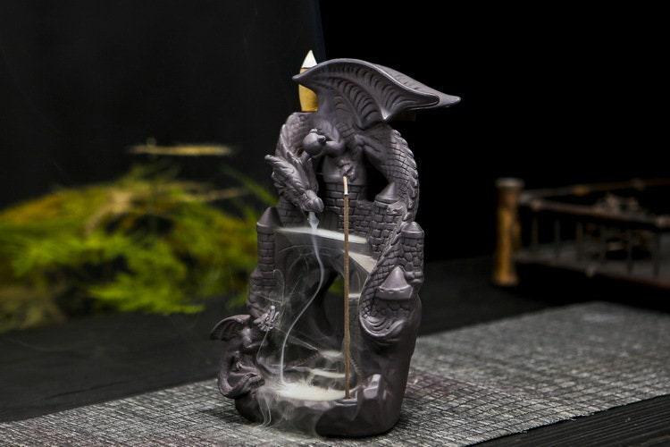 Large Dragon Backflow Incense Burner - Ganesha's Market